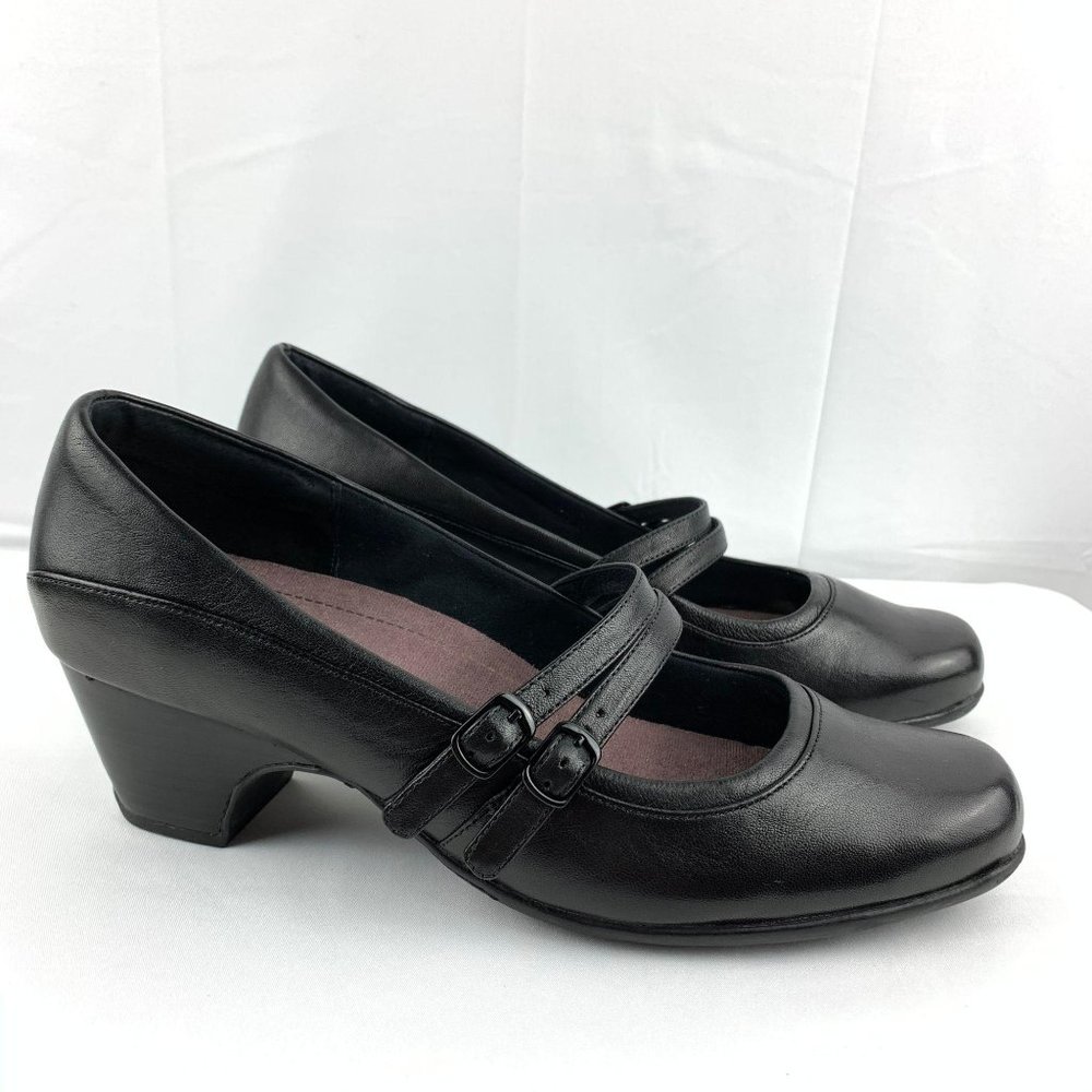 CLARKS Everyday Size 11 Black Leather Mary Jane